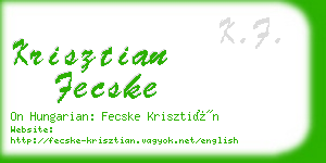 krisztian fecske business card